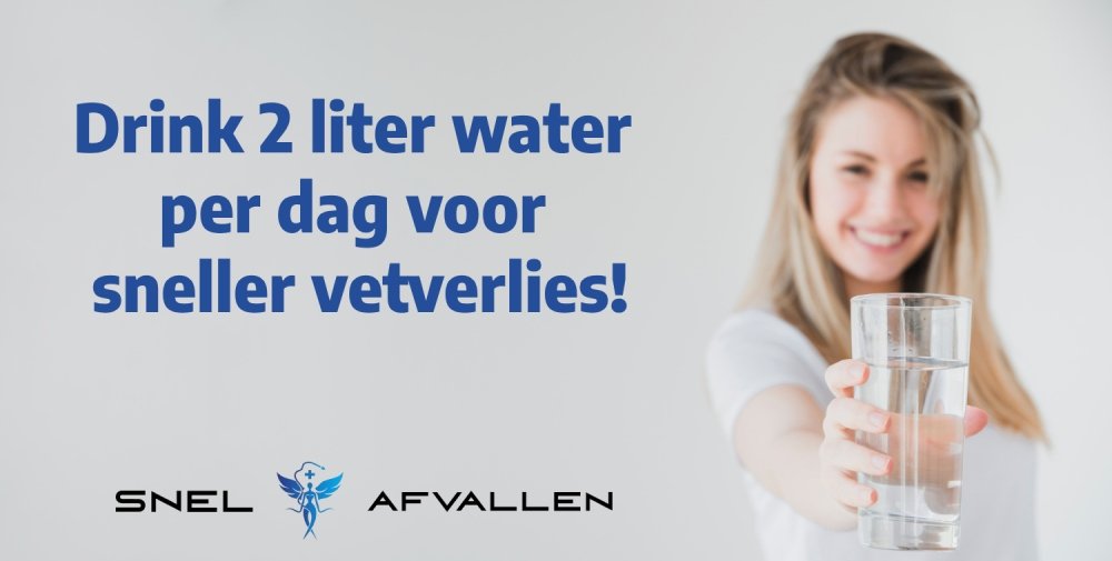 Drink voldoende water om snel en gezond af te vallen